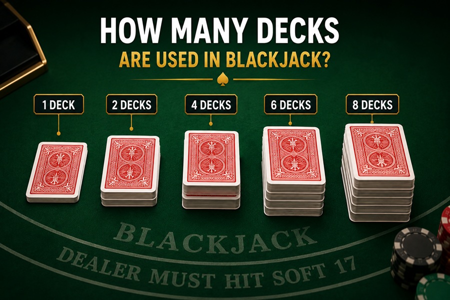 how many decks are used in blackjack